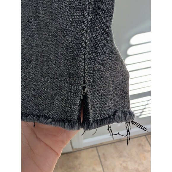 Mother Jeans The Pixie Dazzler Ankle Fray in Digging Up Dirt Gray Button Fly 28 - Picture 4 of 13